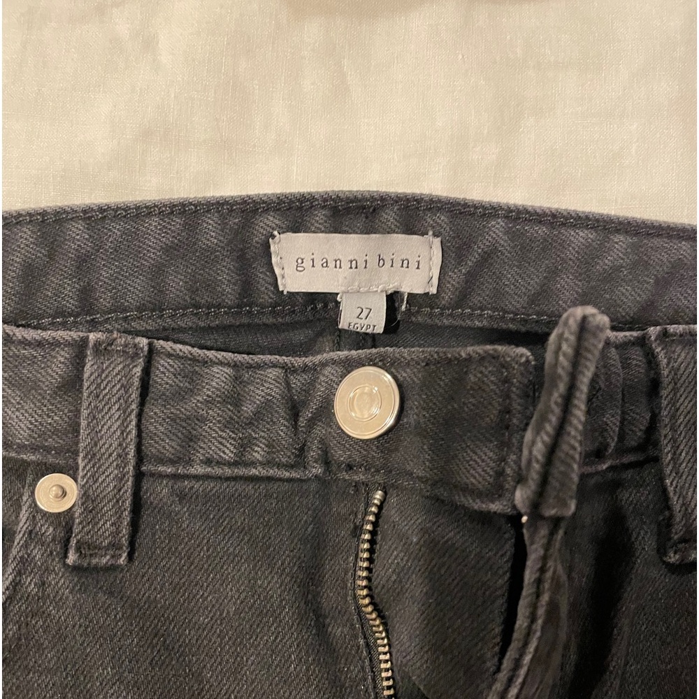 Gianni Bini Black split hem ankle jean - Picture 2 of 3